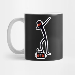 Dabbing Stick Figure - Basecap Music Radio Mug